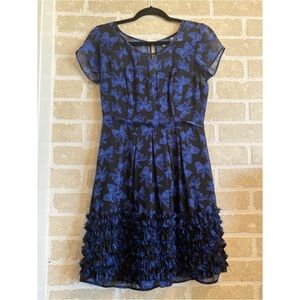 LC Lauren Conrad Blue Bow Sweetheart Mini Dress